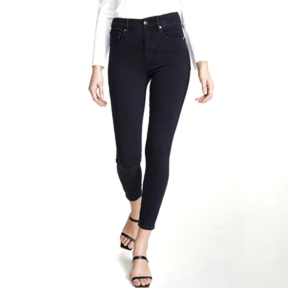 Good American Good Legs Crop Skinny Jeans Blue375 Size 10/30